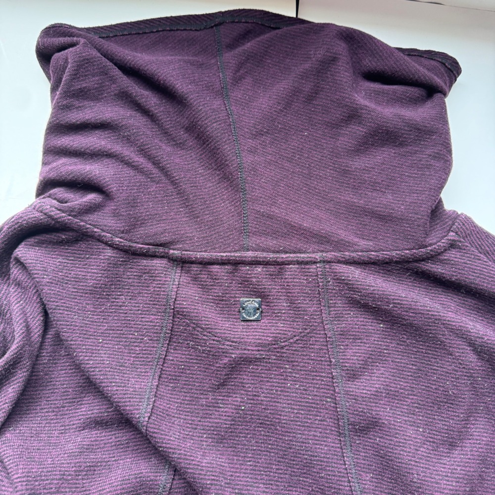 Calvin Klein Performance Cowl Neck Pullover Women XL Purple Stretch Athleisure - Picture 9 of 11
